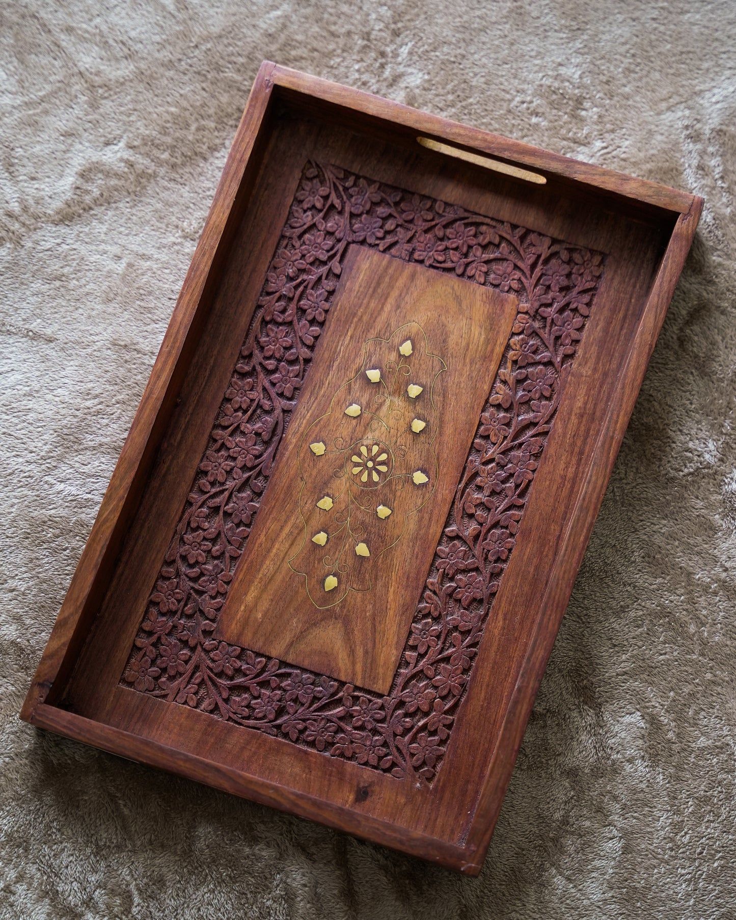 Kashmir - Handcrafted Nakashi Aesthetic Wooden Tray