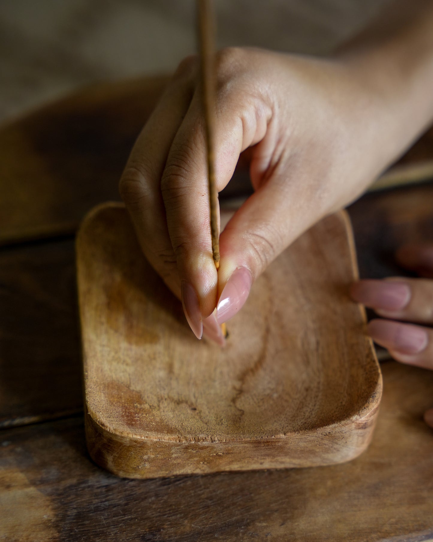 Aarav - Handcrafted Wooden Incense Stick Holder