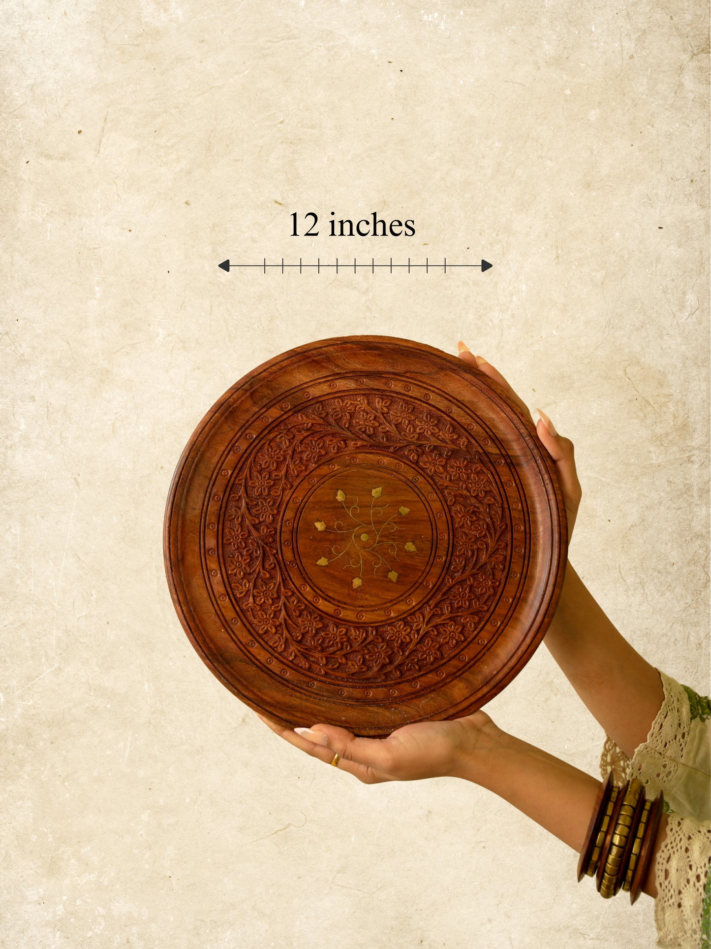 Saada – Sheesham Wood Plate (Takai Variant)