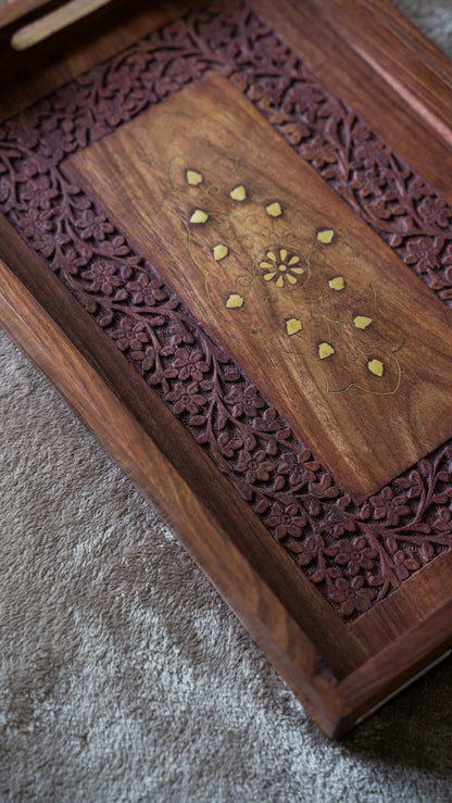 Kashmir - Handcrafted Nakashi Aesthetic Wooden Tray