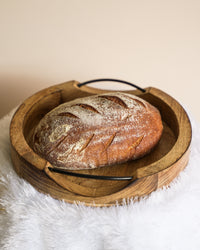 Bhoomi - Handcrafted Round Wooden Tray
