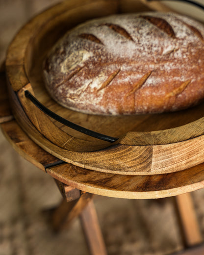 Bhoomi - Handcrafted Round Wooden Tray