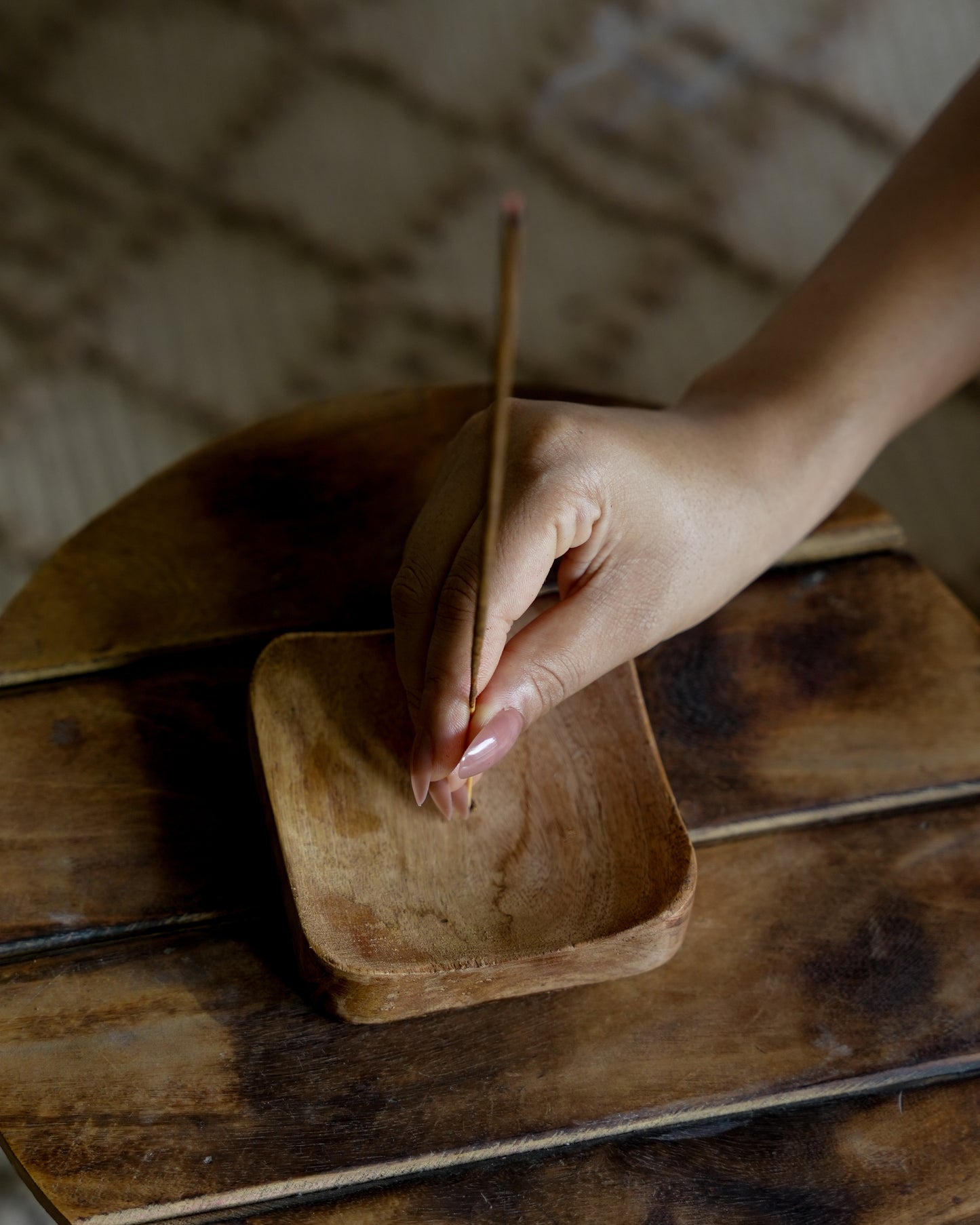 Aarav - Handcrafted Wooden Incense Stick Holder