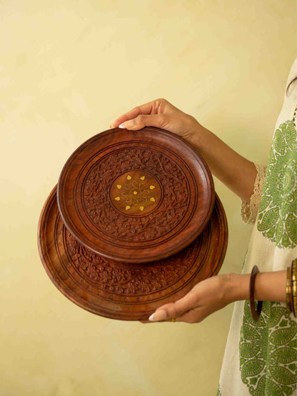Saada – Sheesham Wood Plate (Takai Variant)