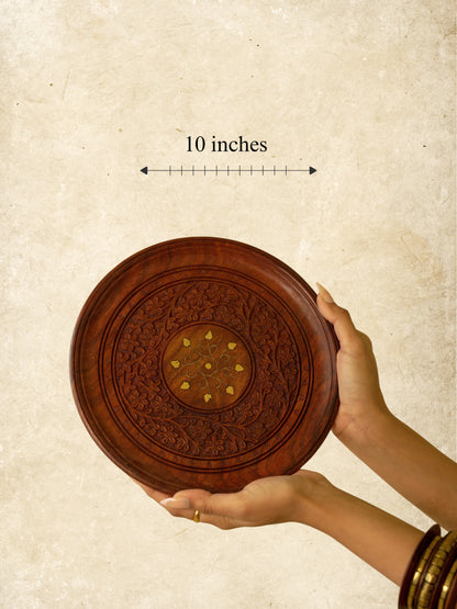 Saada – Sheesham Wood Plate (Takai Variant)