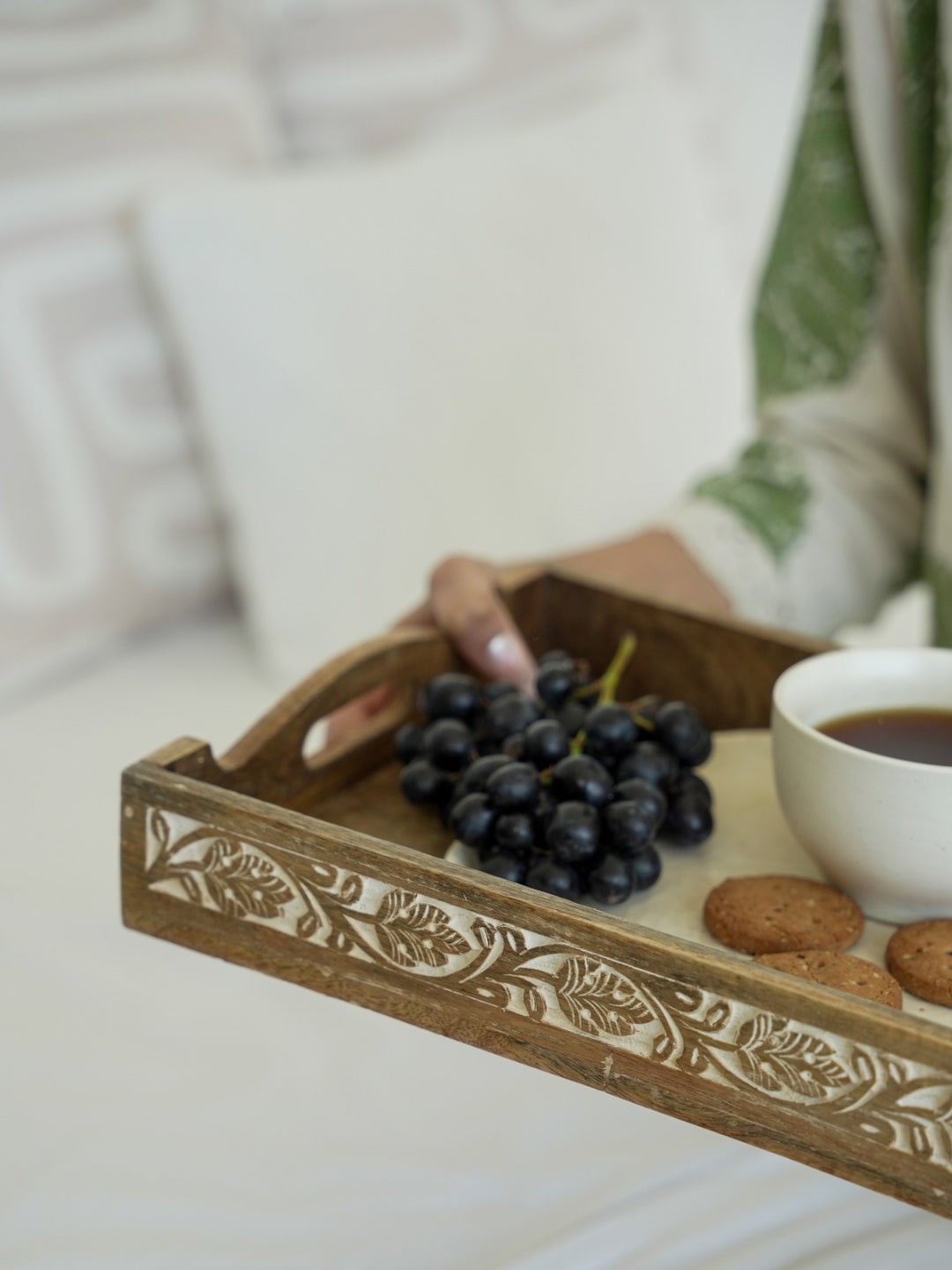 QALA - Handcrafted Wooden Aesthetic Tray