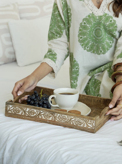 QALA - Handcrafted Wooden Aesthetic Tray